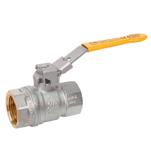Brass Ball Valve - BSI Gas Approved - HTB - Locking Lever