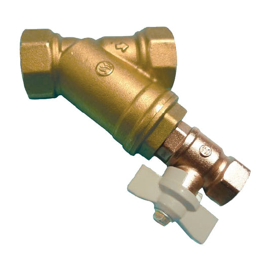 Brass Y-Type Strainer - with Drain Valve
