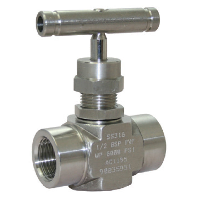 Stainless Steel Needle Valve - 6,000psi - BSPP