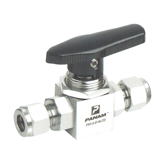 Stainless Steel Ball Valve - Compression Ends - Panel Mount
