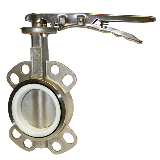 Stainless Steel Wafer Butterfly Valve - PTFE Liner
