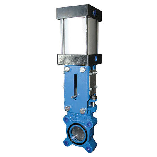 Cast Iron Knife Gate Valve - Bidirectional - Double Acting Actuator