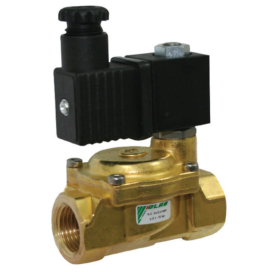 Brass Solenoid Valve - Normally Open - NBR Diaphragm