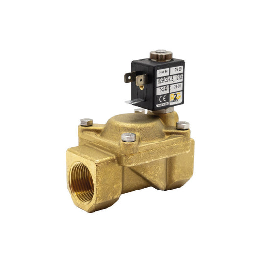 Brass Solenoid Valve - Pilot Operated - 2/2
