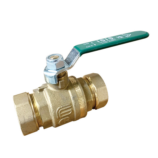 DZR Brass Ball Valve - Compression Ends