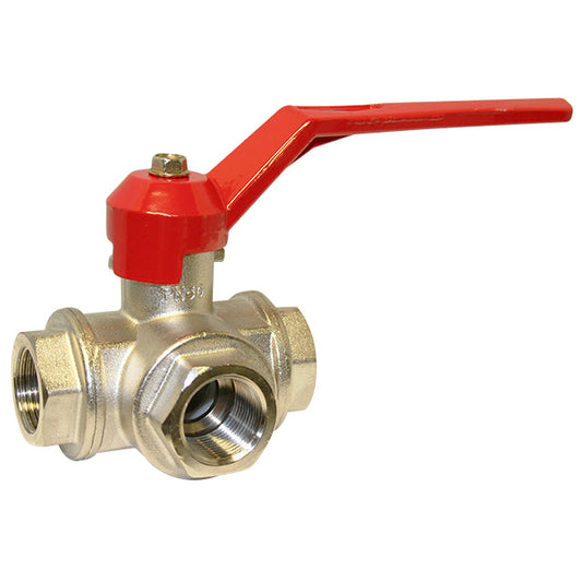 Brass Ball Valve - 3 Way - T Port