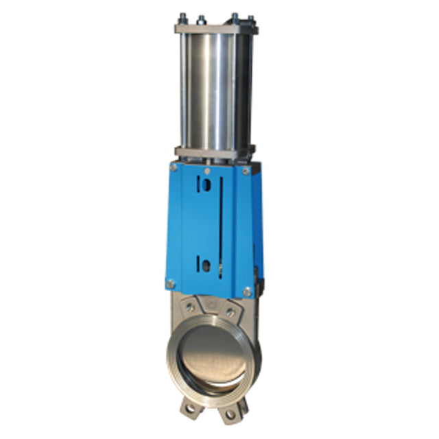 Stainless Steel Knife Gate Valve - Unidirectional - Double Acting Actuator