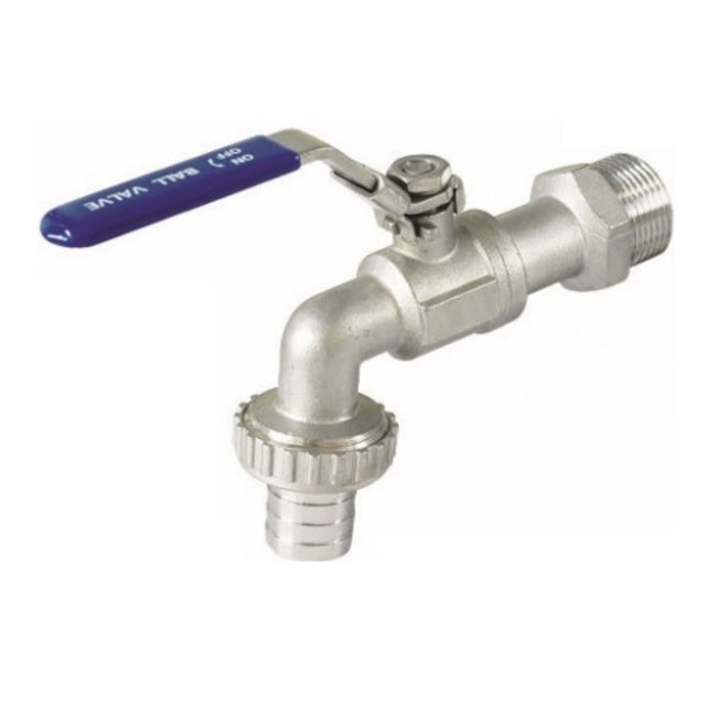 Stainless Steel Bib Tap with Hose Connection - Lockable