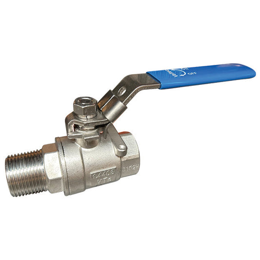 Stainless Steel Ball Valve - Two Piece - Male x Female