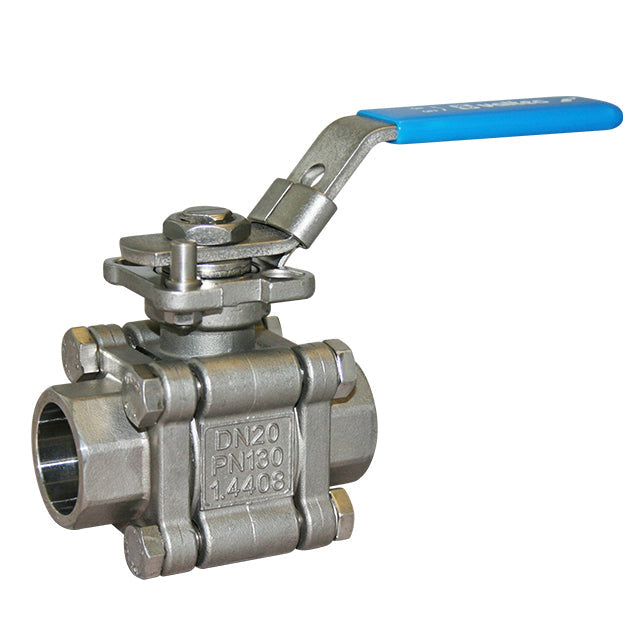 Stainless Steel Ball Valve - Socket Weld - ISO Top