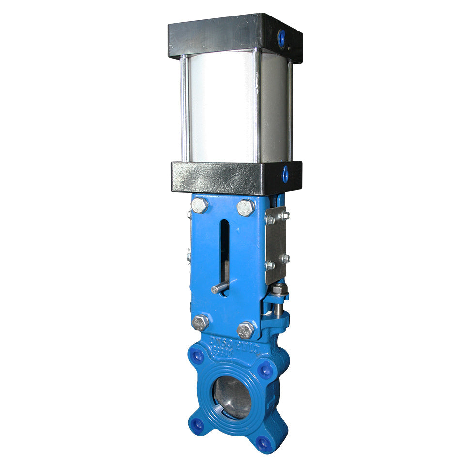 Cast Iron Knife Gate Valve - Unidirectional - Double Acting Actuator